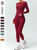 European And American Style Stretchy Tight Brushed Yoga Set Quick-Dry Autumn Winter Outdoor Running Fitness Clothing_desvips.com