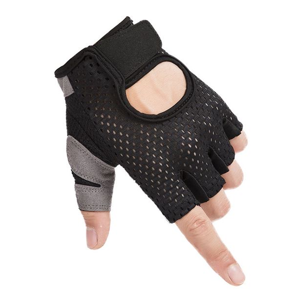 Fitness Half-Finger Sports Gloves For Men And Women Gym Dumbbell Exercise Cycling Hollow Butterfly Mesh Breathable Thin_desvips.com