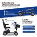 Elektromobil Für Senioren,300W-Motor,136 Kg Tragfähigkeit,25 Km Reichweite, Um 360° Drehbare Kopfstütze, Kein Führerschein Erforderlich.-MAX PLUS BLUE_desvips.com