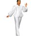 Women's Clothing solid color puff sleeve top wide leg trousers two piece suit women's fashion suit_desvips.com