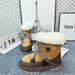 2025 New Waterproof Snow For Women Sheepskin Warm Thick Sole Lace-Up Non-Slip Fur Integrated Fashion Short Boots_desvips.com