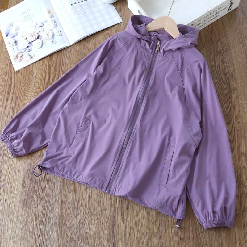 Girls' Kids Summer Thin Cool Baby UV UPF50 + Sun Protection Clothing Large Children's Jacket_desvips.com