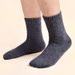 6 Pairs Winter Wool Male Men's Super Thicker Solid Merino Plush Women's Against Cold Snow Terry Socks_desvips.com