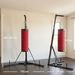 Boxsackständer 185-231cm Höhenverstellbar Freistehender Boxsackhalter Mit Boxsack Dreiecksbasis Gewichtenhalter_desvips.com