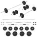 Versatile Barbell & Dumbbell Set - Chrome-Plated Steel Bars With PE Coated Weight Plates - Multiple Workout Options - Black_desvips.com