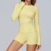 Winter Brushed Yoga High Strength Fitness Wear Pilates Running Sports Long Sleeve T-Shirt Top_desvips.com
