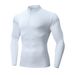 Stand Collar Open Chest Zipper Long Sleeve Tights Fitness Clothes Men's Autumn And Winter Running Fitness Quick Drying Clothes Bottoming Sports Tops_desvips.com