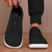Sneakers Toe Barefoot Casual Wide Last Fashionable Canvas Black Flat Board Breathable Mesh Men's Shoes_desvips.com