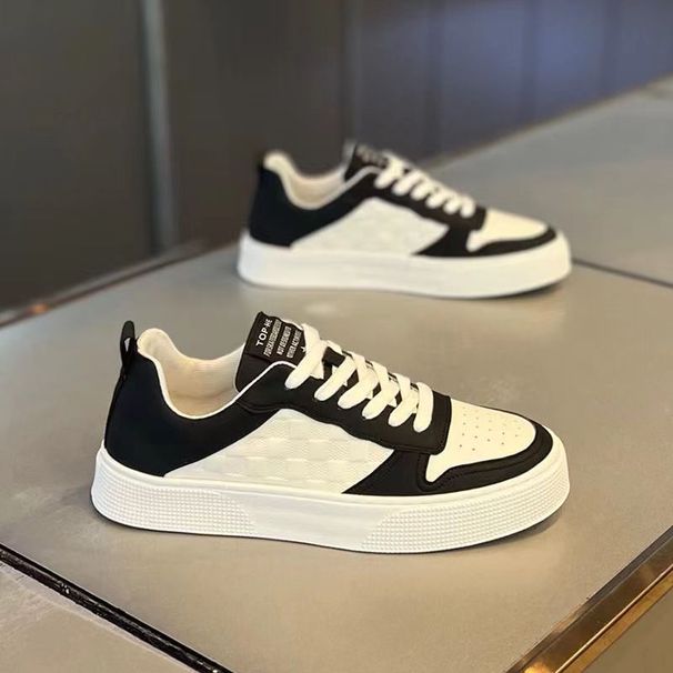 Summer 2024 New Trend Versatile Breathable Casual Board Men's Student White Shoes, Sports Trendy Shoes_desvips.com