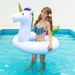 Unicorn Pool Float For Adults - Giant Inflatable Ride-On With Stand-Up Design (Party Decoration Thickened PVC Max 250lbs Includes Air Pump)_desvips.com