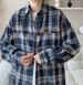 Plaid Shirt Men's Spring And Autumn Casual Loose Long-sleeved Tops Teenager American Trendy Retro Loose Jacket_desvips.com
