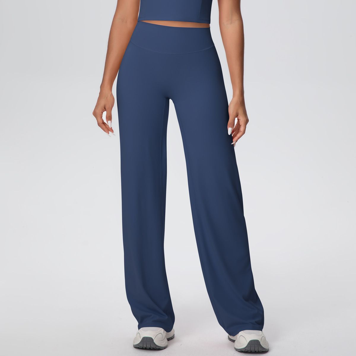 High Waisted Bare Skin Feel Tight Yoga Pants Hip Lifting Straight Leg Loose Fitting Slimming Outdoor Sports Running Fitness Long Pants_desvips.com