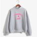 New Strawberry Milk Text Print Simple Harajuku Hoodie Long Sleeve Mid-Neck Sweatshirt_desvips.com