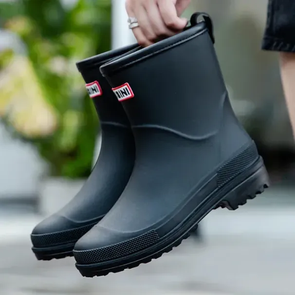 Waterproonkle Water Rubber Boots Woman Female Comfort Work Garden Galoshes Rain Shoes Sapato Chuva 240606 P_desvips.com