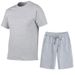Fashion Summer Men And Women Cotton + Shorts Short Sleeve T-Shirt Casual Sports Set_desvips.com