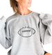 Ouma Thin Fleece Game Day Rugby Letter Print Long Sleeve Sweatshirt Loose Fit Autumn Winter Base Layer_desvips.com