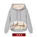 Solid Color Lamb Wool Fleece Lined Thickened 2024 New Winter Coat Hooded Sweatshirt Warm Top Wine Red 12_desvips.com
