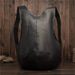 retro Crazy Horse soft leather men's and women's Beetle bag backpack student trendy backpack school bag casual travel bag_desvips.com