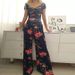 2023 Women's Fashion One Shoulder Print Temperament Commuter Casual High Waist Jumpsuit Women_desvips.com