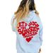 New Fleece Women's Letter Slogan Printed Hoodie Drawstring Drop Shoulder Sleeve Hooded Sweatshirt_desvips.com