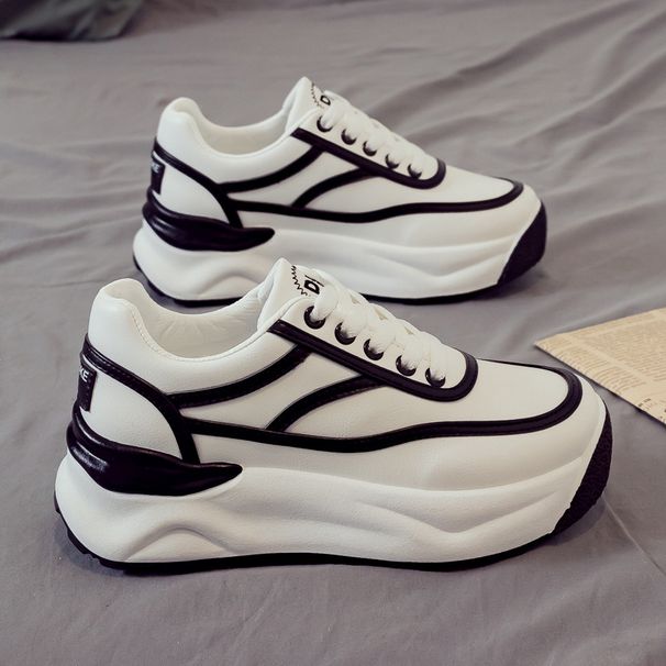 RenMou 2024 Spring New Versatile Little White For Women's Sports And Leisure Dad Shoes Instagram Trendy Thick Sole Internet Red Exclusive Supply_desvips.com