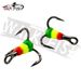 WALK FISH Winter Ice Fishing Hook Size 10# Winter Fish Treble Hooks Hard Bait Spoons Artificial Lure Fishhook Fishing Tackle_desvips.com