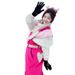 Fuyan Rose Red Heart Ski Suit For Women 2025 New Windproof Super Cute Overalls Two-Piece Set_desvips.com
