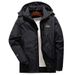 Men's Lightweight Waterproof Windbreaker Jacket For Hiking Skiing Outdoor Sports - Breathable Hooded Raincoat With Zipper Pockets (Black, M)_desvips.com