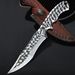 Purple Dragon VG10 Full Tang Fixed Blade Survival Knife With Leather Sheath_desvips.com