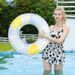 Vintage Floral Inflatable Pool Float For Women - Thickened Eco-Friendly PVC Swim Ring (Retro Design Non-Toxic Includes Repair Patch & Storage Bag)_desvips.com
