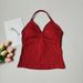 High Elastic Matte Nylon Sports Vest Halter Neck Slim Fit Long With Padded Chest Seamless Fitness Yoga Vest_desvips.com