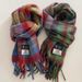 Christmas Green Wool Scarf For Women Winter Fashion Thickened Warm Neck Warmer British Style Color Block Plaid Large_desvips.com