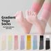 Women's Five Finger Yoga Socks Professional Anti-Slip Silicone Gradient Long Socks for Pilates Fitness mid Calf Autumn Winter_desvips.com