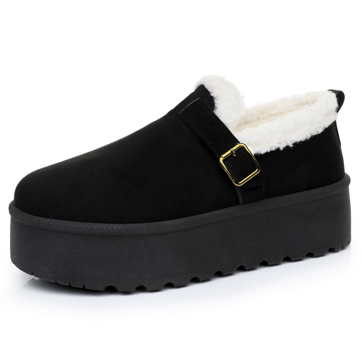 Shoes Winter Veet Thickened Cotton Women's New One-pedal Thick-soled Versatile Snow Boots_desvips.com