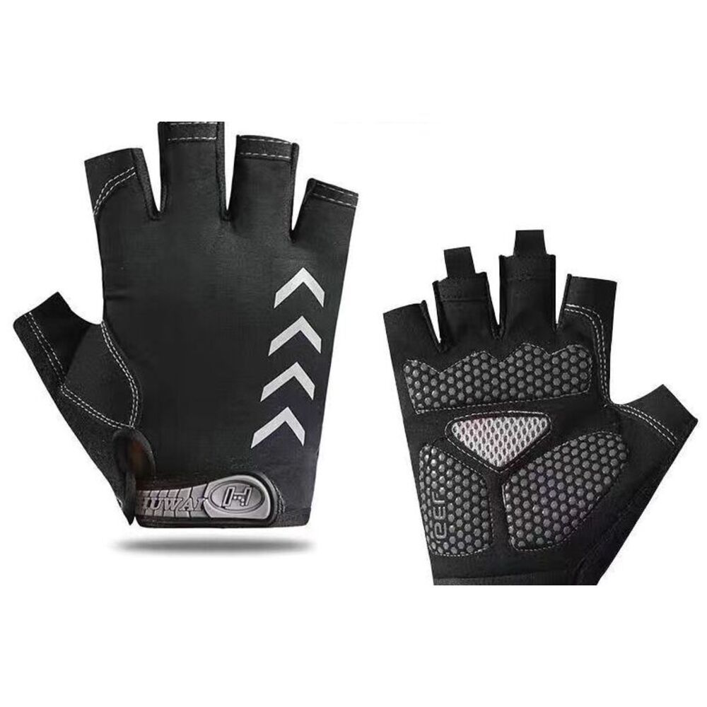 Palm Pad Shock Absorption Cycling Gloves Men And Women Half Finger Summer Thin Ice Silk Sunscreen Professional Road_desvips.com
