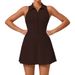 Women’s Clothing New Spring And Summer Tight Fitting High Waist Sports Dress For Women Running Golf Tennis Fitness Clothes Lapel Suit_desvips.com