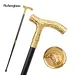Golden Eagle Head Flower Walking Cane Fashion Walking Stick Gentleman Crosier Knob Walking Stick 93cm Performance Stage Cane_desvips.com
