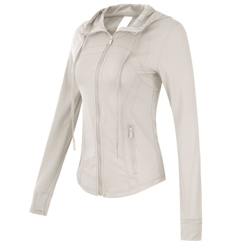 Women's Activewear Hooded Sports Jacket For Women, New Spring And Autumn Style, Slim Fit, Quick Drying, Suitable For Yoga And Fitness._desvips.com