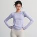 Quick-drying Elastic Sports Long-sleeved Running T-shirt Women's Slim Yoga Clothes Pilates Training Fitness Top Breathable_desvips.com