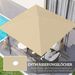 Ersatzdach Für Pavillon 3 X 3 M Wasserabweisend Pavillondach UPF30+ Ersatzbezug Oxford-Stoff, 370 G/m², Beige_desvips.com