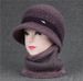 Knitted Warm Wool For Middle-aged Elderly Women, Autumn And Winter, Fleece-lined Grandma Bucket Hat, Old Lady Cotton Hat_desvips.com