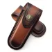 Genuine Cow Leather Fold Knife 2 Sizes With Brass Buckle Knives Pliers Sheath Scabbard Cover Holder Storage Bag Pouch_desvips.com