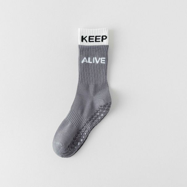 Women's mid Calf Non-Slip Yoga Socks Stylish Colored Pilates Fitness Dance Floor Socks for Aerobics_desvips.com