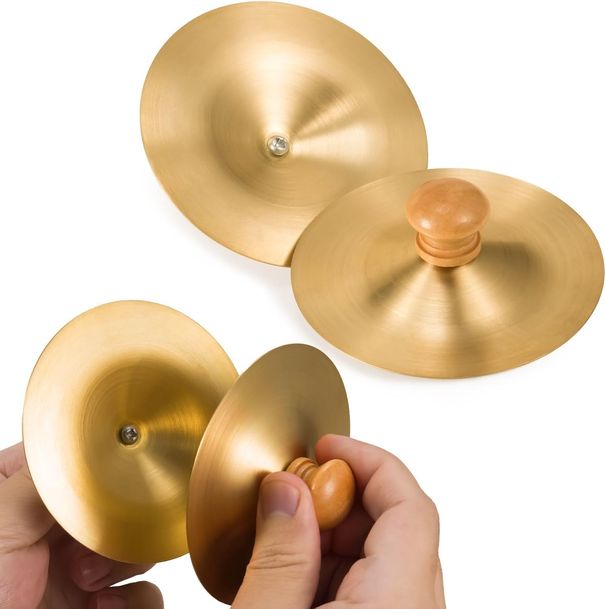 VixxNoxx Professional Copper Finger Cymbals - 3.5inch 9cm Mini Percussion For Belly Dance, Orff Instruments And Live_desvips.com