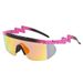 One-piece sunglasses for men and women lightning legs outdoor sports cycling glasses irregular windproof sunglasses tide_desvips.com