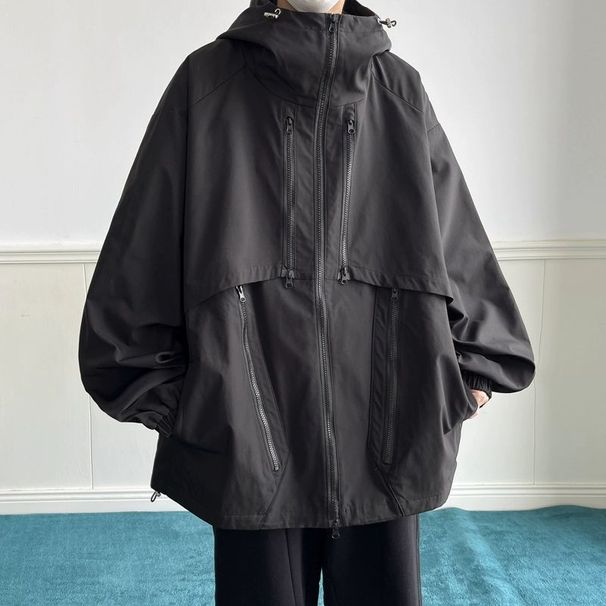 Vintage American-style Men's Autumn Mountain-style Functional Workwear Jacket, European And American Retro High-street_desvips.com