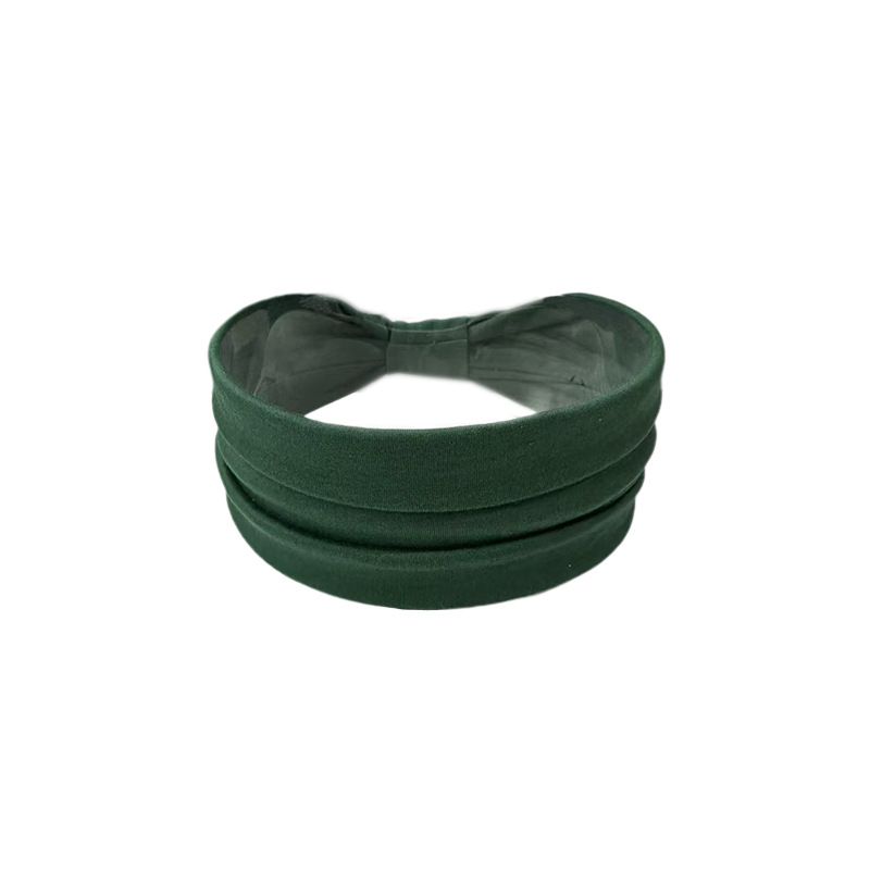 Solid Color Extra Wide Elastic Yoga Headband For Women Sports Sweat Absorbing Waist Wrap Headscarf Hair Tie_desvips.com