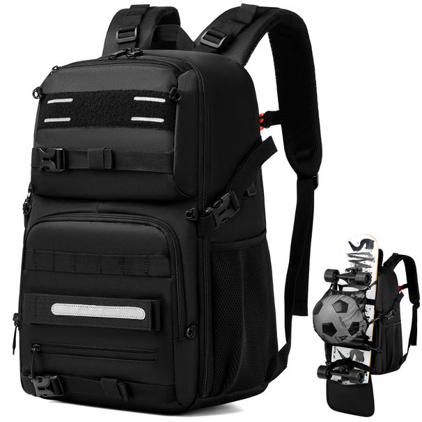 Skateboard Bag With USB Charging Port Laptop Multifunctional Backpack For Sports_desvips.com
