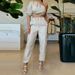women's clothing fashion women's smooth satin half sved top and pants set two piece set_desvips.com