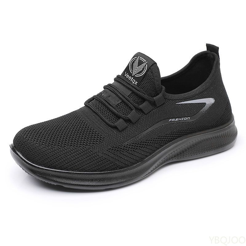 Men's Trendy Flat Bottom Shoes Mesh Non Slip Lace Up Casual Comfortable Shoes Lightweight Fashion Running Men Sneakers_desvips.com